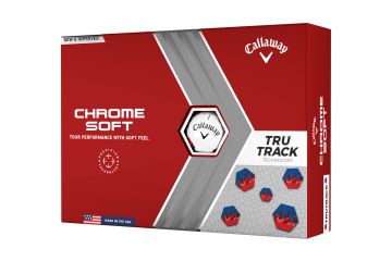Callaway Chrome Soft Trutrack Golfbälle-Weiß/Blau/Rot-12-Pack