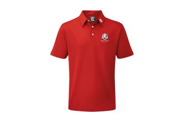 FootJoy Hr Polo Stretch Pique Ryder Cup 2023 Rot M