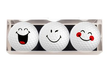 Golfbälle Geschenkset - Smileys