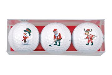 Golfbälle Geschenkset Weihnachtsmotive