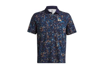 Under Armour FS24 Hr Polo Tee To Green Printed Navy/Blau/Gelb S