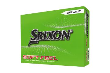 Srixon Soft Feel Golfbälle mit Planetgolf Logo-Weiß-12-Pack