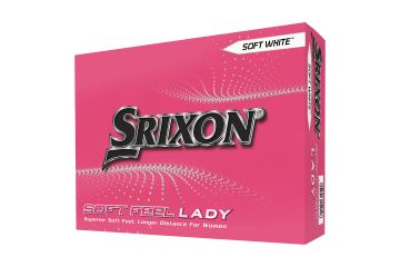 Srixon Soft Feel Lady Golfbälle mit Planetgolf Logo-Weiß-12-Pack