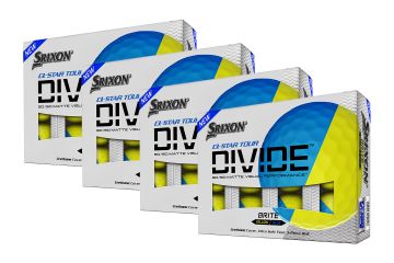 Srixon Q-Star Tour DIVIDE Golfbälle 4er-Pack Gelb/Blau