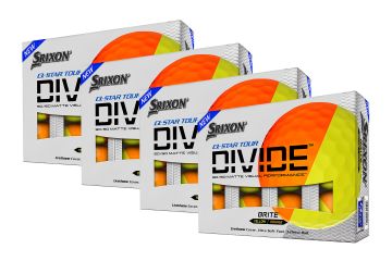 Srixon Q-Star Tour DIVIDE Golfbälle 4er-Pack Gelb/Orange
