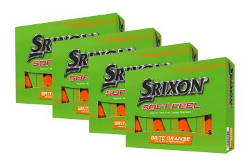 Srixon Soft Feel Brite Golfbälle 4er-Pack Orange