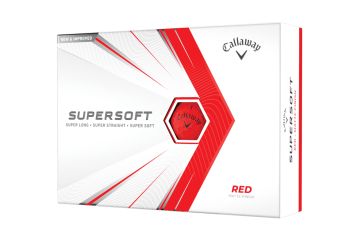 Callaway Supersoft 2021 Matte Golfbälle-Rot-12-Pack