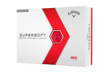 Callaway Supersoft Matte 2023 Golfbälle-Rot-12-Pack