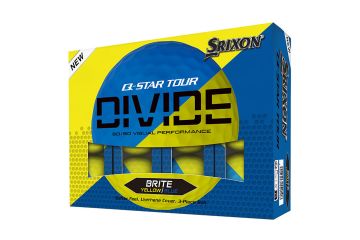 Srixon Q-Star Tour DIVIDE 2024 Golfbälle-Gelb/Blau-12-Pack