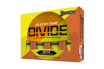 Srixon Q-Star Tour DIVIDE 2024 Golfbälle-Gelb/Orange-12-Pack