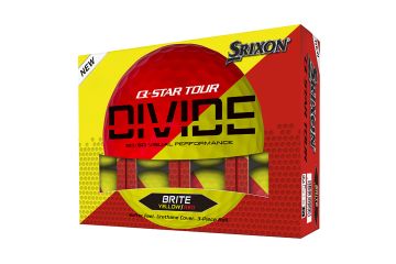 Srixon Q-Star Tour DIVIDE 2024 Golfbälle-Gelb/Rot-12-Pack