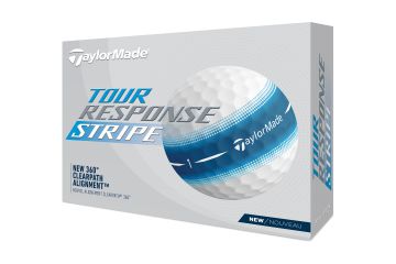 TaylorMade Tour Response Stripe Golfbälle Weiß/Blau 12-Pack