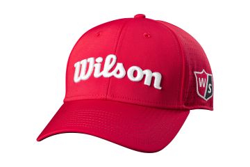 Wilson Cap Performance Mesh Rot/Weiß Verstellbar