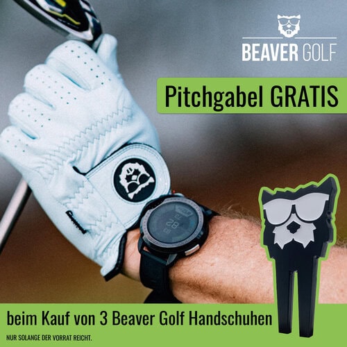 Beaver Golf Handschuhe mit gratis Pitchgabel, nur so lang der Vorrat reicht