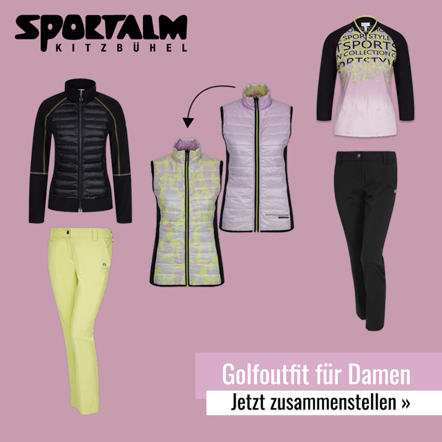 Sportalm-Outfit für Damen zusammenstellen in den Farben Rosa, Gelb und Schwarz