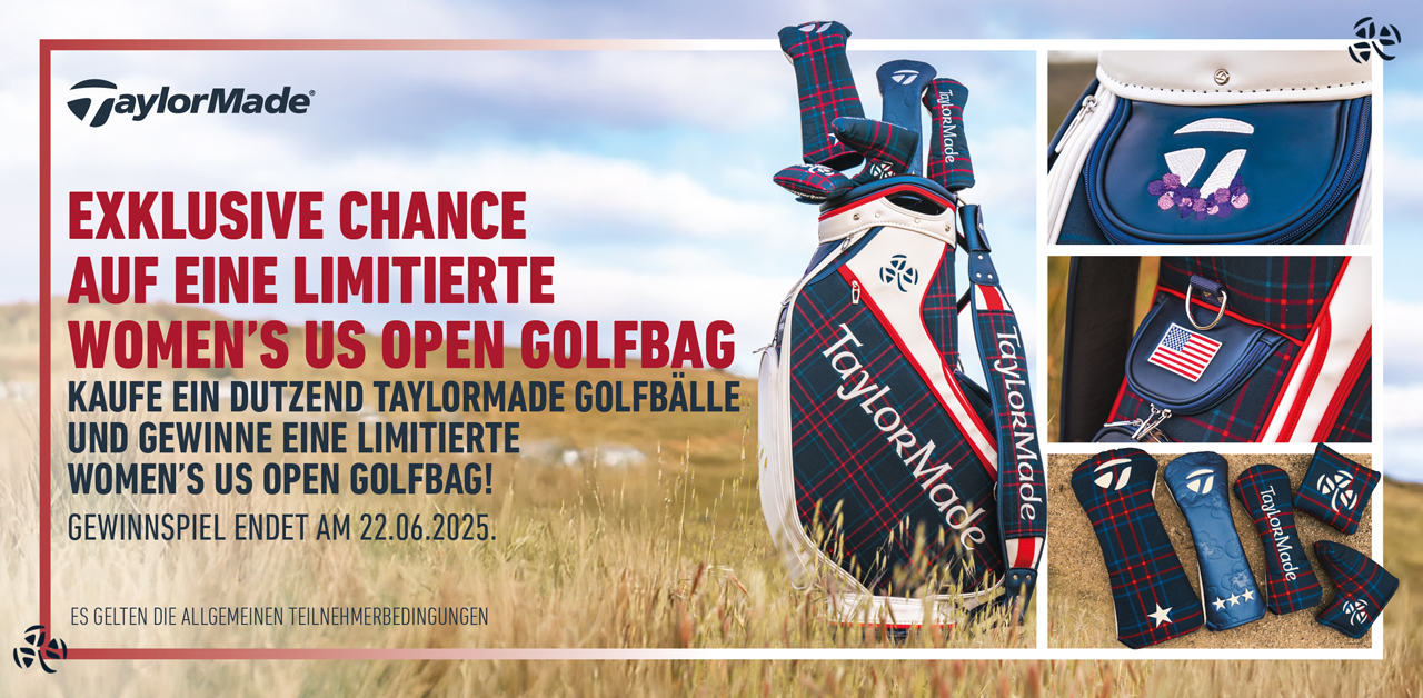 TaylorMade Golfbälle - mit Gewinnspiel: Kaufen Sie mindestens ein Dutzent TaylorMade Golfbälle und erhalten Sie die Chance ein Women's US Open Golfbag + Headcover zu gewinnen. 